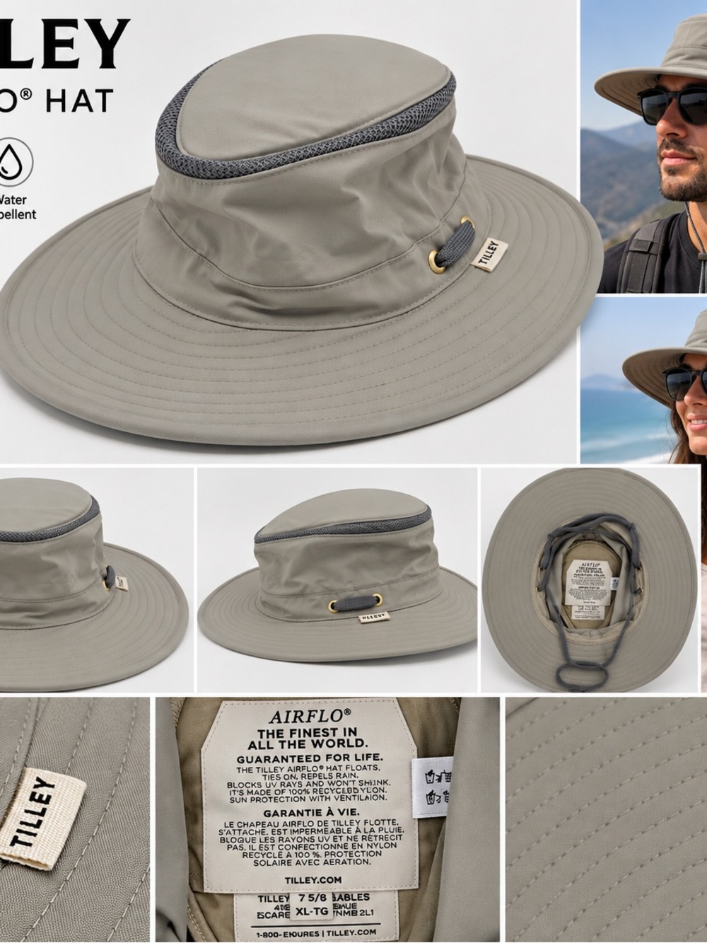 Tilley Airflo XL 7 5/8 Wide Brim Outdoor Hiking Hat